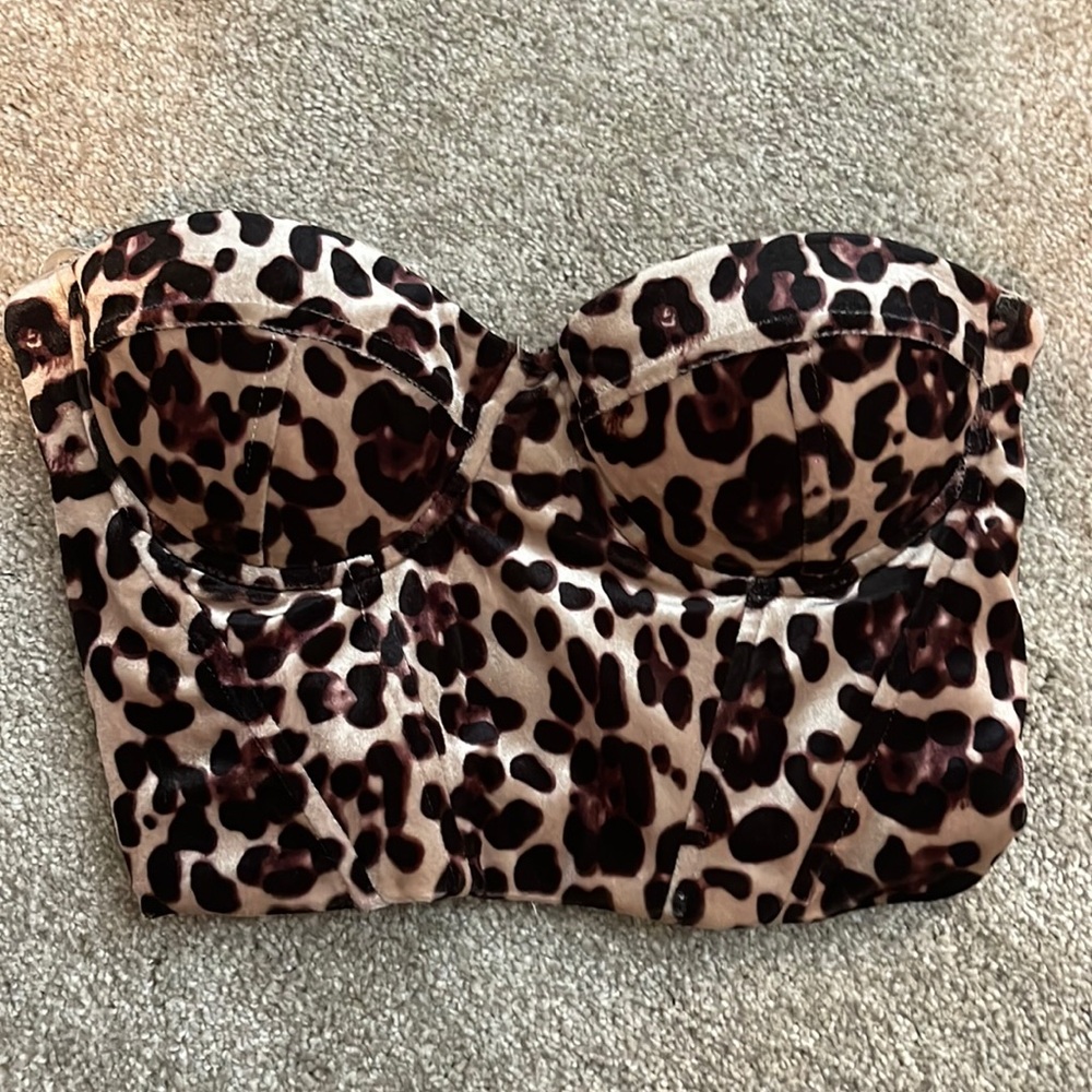 superdown cheetah corset top